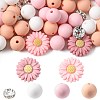 DIY Daisy Round Beads Findings Kits DIY-FS0010-24B-1