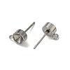 Non-Tarnish 201 Stainless Steel Stud Earring Settings X-STAS-S041-08-2