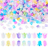 450Pcs 9 Colors Transparent Acrylic Beads Caps OACR-TA0003-07-1