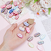 40Pcs UV Plating Luminous Acrylic Beads OACR-PA0001-43-3