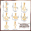 16Pcs 8 Styles 304 Stainless Steel Pendants STAS-PH0006-23-3