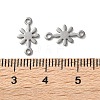304 Stainless Steel Flower Connector Charms STAS-S172-04P-3