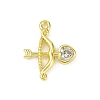 Brass Pave Clear Cubic Zirconia Pendants LS-KK-L238-11G-1