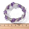 Natural Amethyst Chip Warp Bracelets X-BJEW-JB01517-02-6