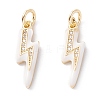 Brass Micro Pave Clear Cubic Zirconia Pendants LS-ZIRC-A019-12G-D-1