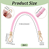 Imitation Leather Braided Round Cord Bag Handles with Zinc Alloy Clasps FIND-WH0126-941C-02-2
