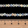 Electroplate Transparent Glass Beads Strands EGLA-K015-18Y-4