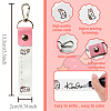 PU Leather & Cotton Name Marker Keychain AJEW-WH0514-029-2