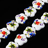 Handmade Porcelain Ceramic Beads Strands PORC-S502-034B-1