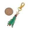 Christmas Tree Glass Seed Beads Pendant Decoration HJEW-MZ00070-3