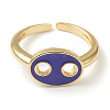 Brass Enamel Cuff Rings RJEW-H546-03-2