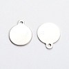 Tarnish Resistant 201 Stainless Steel Mirror Polished Finish Stamping Blank Tag Pendants STAS-L166-01-2