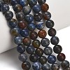 Natural Dumortierite Beads Strands G-F826-A01-8mm-1