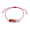 Gemstone Braided Bead Bracelet BJEW-JB11013-07-1