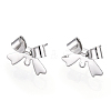 Brass Stud Earring Findings KK-S360-174P-1