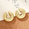 304 Stainless Steel C-Shaped Cuff Earrings for Women EJEW-M068-07G-2