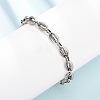 304 Stainless Steel Link Chain Bracelets for Women Men BJEW-C148-06AS-1