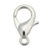 Silver Color Plated Zinc Alloy Lobster Claw Clasps X-E502Y-S-2