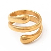 Ion Plating(IP) 304 Stainless Steel Finger Rings for Women Men RJEW-C049-04B-G-2