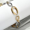 304 Stainless Steel Oval Link Chain Bracelets for Women BJEW-D456-05GP-02-1
