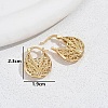 Brass Hollow Hoop Earrings for Women SE4999-1-3