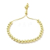 Rack Plating Brass Round Bead Slider Bracelets for Women LS-BJEW-M232-01G-B-1