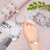 DIY Blank Geometry Alloy Charms Expandable Bangle Making Kit BJEW-DC00003-5