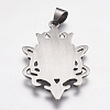 304 Stainless Steel Big Badge Pendants STAS-K171-28-3