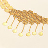 Alloy Crystal Rhinestone Rectangle Coin Tassel Waist Belly Chains for Women FS-WGD33E3-01-2