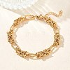 Unisex 304 Stainless Steel Byzantine Chains Bracelets BJEW-G790-07G-1