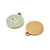 Ion Plating(IP) 316 Stainless Steel Enamel Pendants STAS-U014-61G-01-2