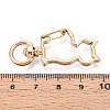 Alloy Swivel Snap Hook Clasps PALLOY-T090-82KCG-3
