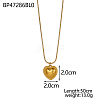 Valentine's Day 304 Stainless Steel Heart Pendant Necklaces NJEW-OY002-33-2