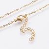 304 Stainless Steel Pendant  Necklaces NJEW-P224-25G-2