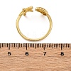 Brass Open Cuff Rings for Women RJEW-G341-04G-01-5