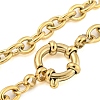 304 Stainless Steel Cable Chain Bracelets for Women BJEW-Q344-05G-2