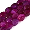 Dyed & Heated Natural Agate Beads Strands G-N359-14A-04-2