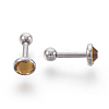 304 Stainless Steel Barbell Cartilage Earrings EJEW-L208-02C-02-1