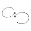 304 Stainless Steel Ring Stud Earrings EJEW-K295-01A-P-2