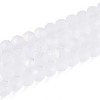 Frosted Imitation Jade Glass Beads Strands GLAA-T032-J6mm-MBB02-2