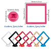 12Pcs 6 Colors Square Transparent PE Thin Film Suspension Jewelry Display Boxes ODIS-GA0001-71-2