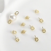 Brass with Cubic Zirconia Peg Bails KK-B087-13A-G-2