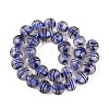 Frosted Handmade Foil Glass Beads Strands FOIL-Q002-02A-2
