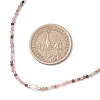 2MM Faceted Round Natural Multicolor Tourmaline Beaded Necklaces NJEW-JN05918-04-3