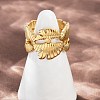 304 Stainless Steel Adjustable Open Cuff Rings for Women RJEW-K299-01G-1