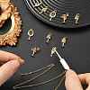10Pcs 5 Styles Brass Micro Pave Cubic Zirconia Pendants KK-CJ0004-43-5