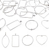 24Pcs 4 Styles Tibetan Style Alloy Connector Charms TIBEP-TA0001-45-1