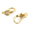 Brass with Cubic Zirconia Earring Hooks KK-Q782-03G-2