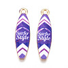Alloy Enamel Pendants ENAM-T022-40KCG-05-1