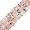 Electroplate Glass Beads Strands X-EGLA-B011-04A-02-1